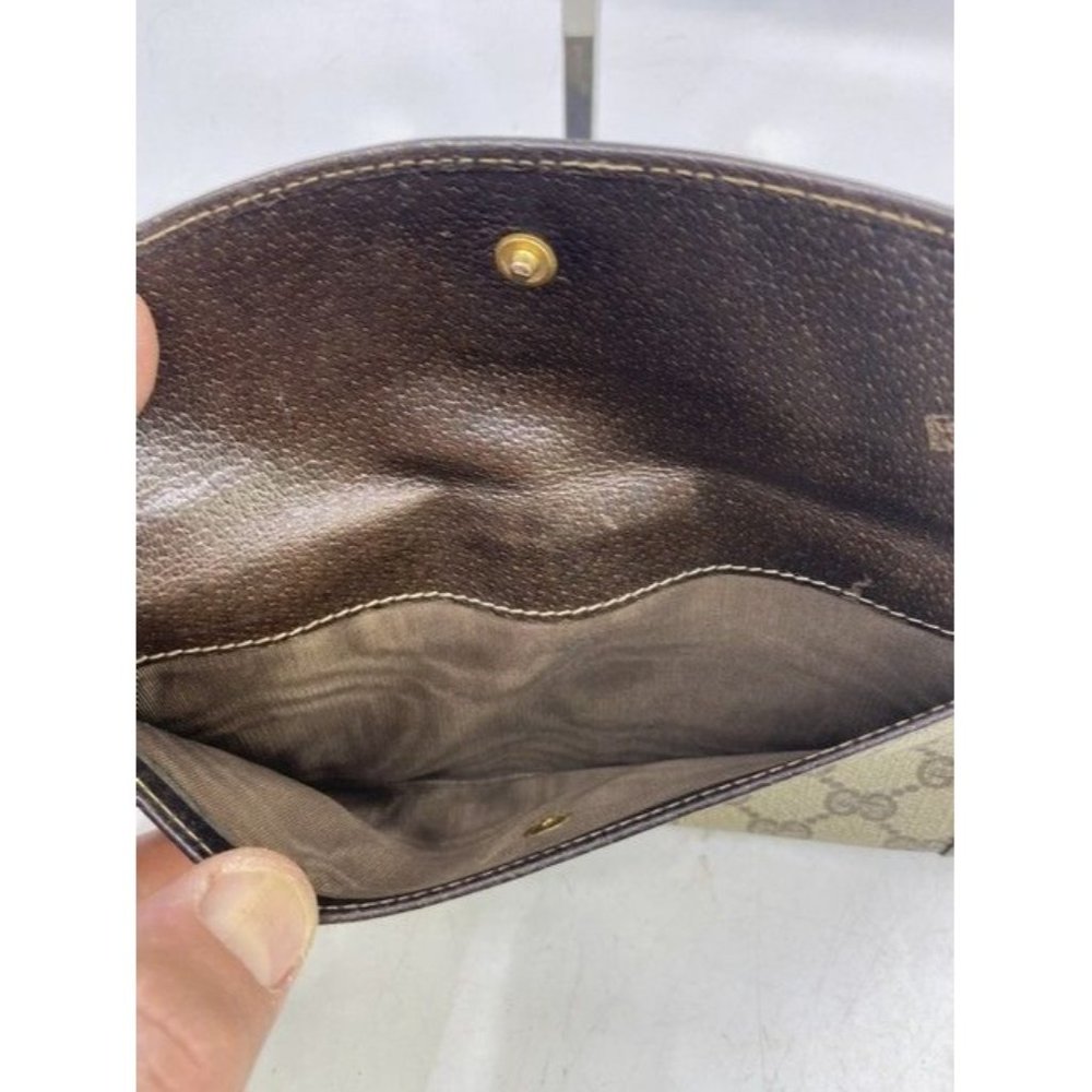 Gucci Brown Long Vintage Canvas Wallet - Picture 4 of 9